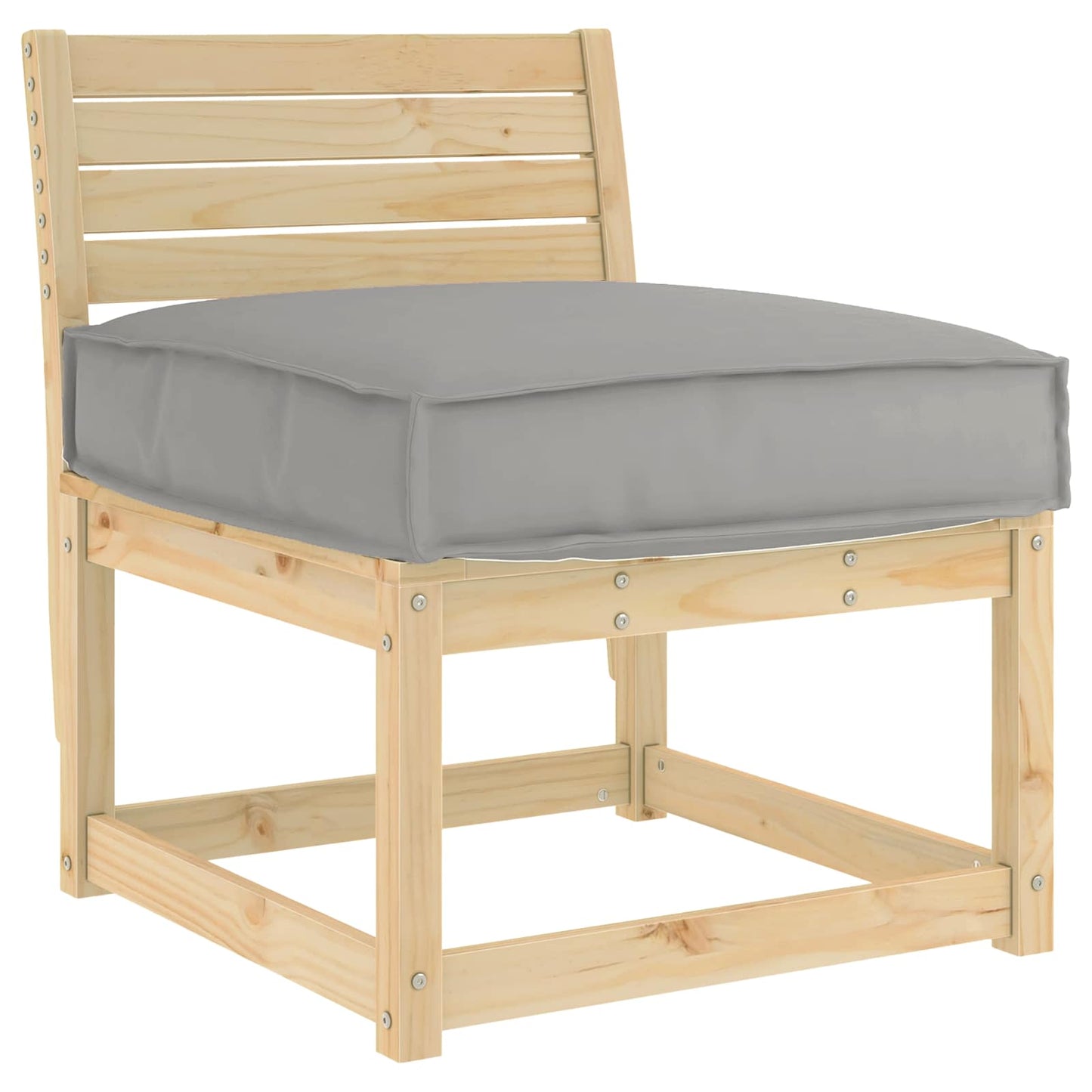 vidaXL Μαξιλάρι Γκρι 60 x 60 x 12 cm Ύφασμα Όξφορντ