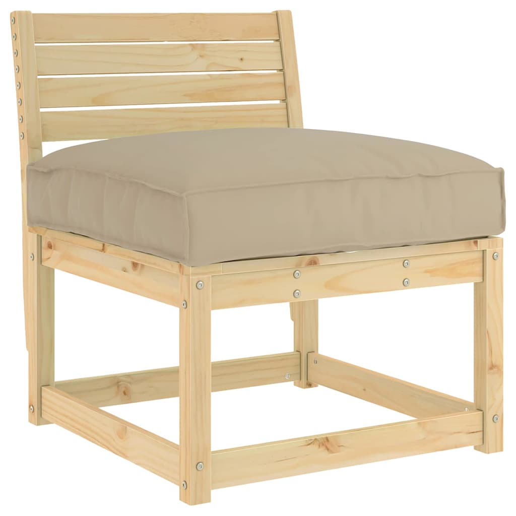 vidaXL Μαξιλάρι Ύφασμα Όξφορντ Taupe 70 x 70 x 12 cm