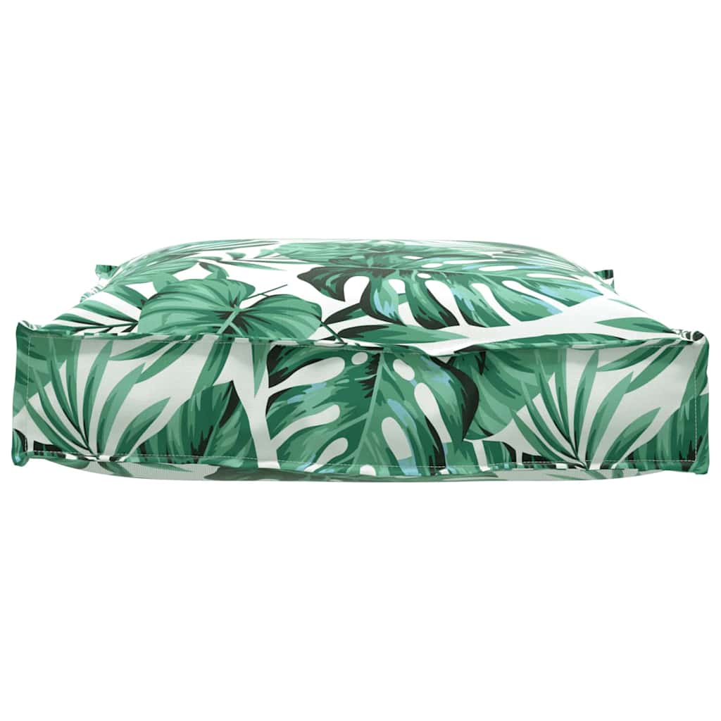 vidaXL Μαξιλάρι παλέτας για κάθισμα Μοτίβο φύλλων 70 x 70 x 12 cm