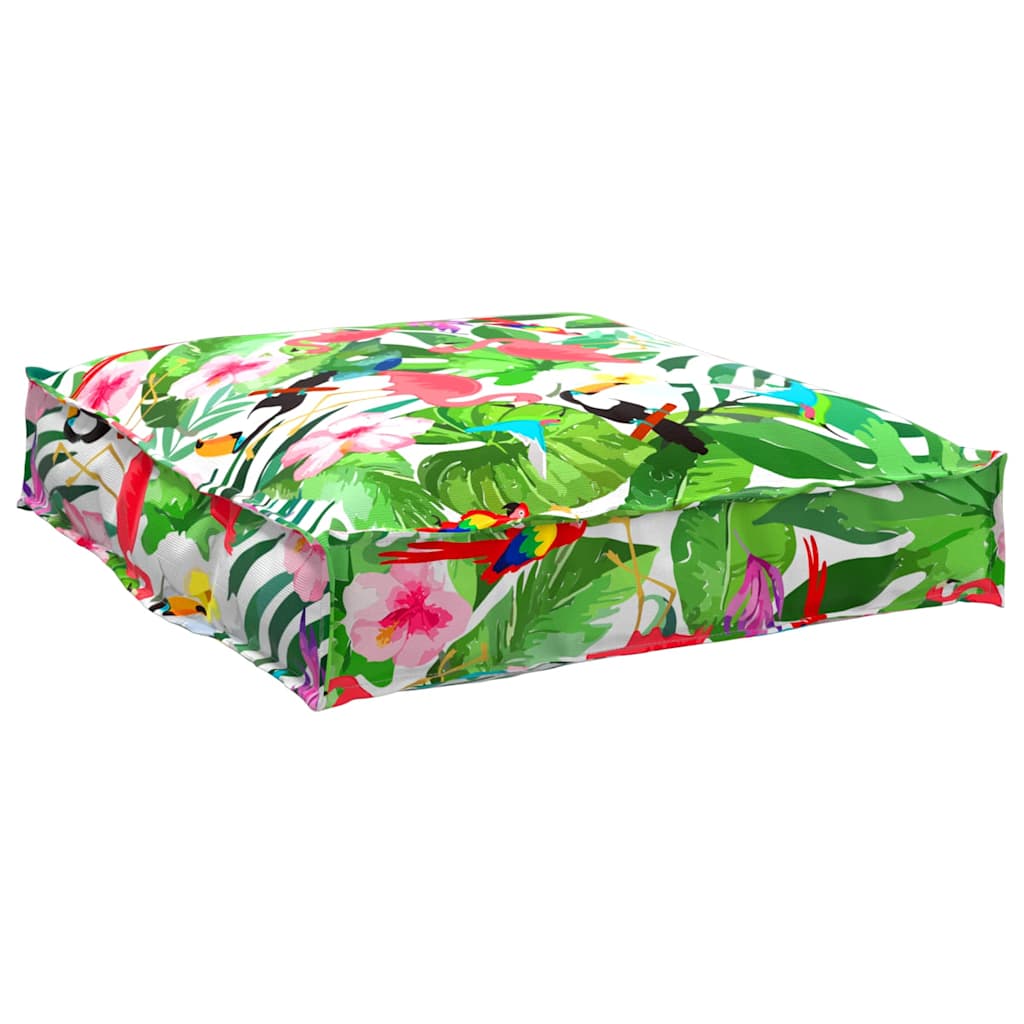 vidaXL Μαξιλάρι Floral Πολύχρωμο 70 x 70 x 12 cm Ύφασμα Όξφορντ