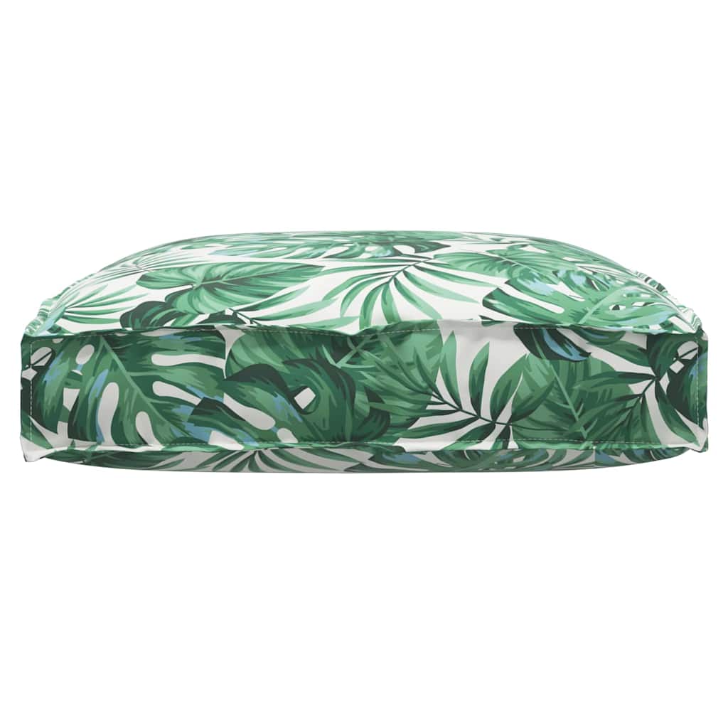 vidaXL Μαξιλάρι παλέτας για κάθισμα Μοτίβο φύλλων 80 x 80 x 12 cm