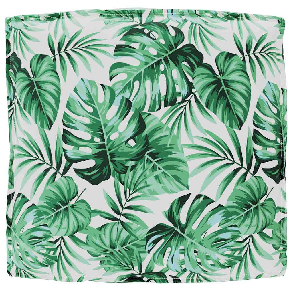 vidaXL Μαξιλάρι παλέτας για κάθισμα Μοτίβο φύλλων 80 x 80 x 12 cm