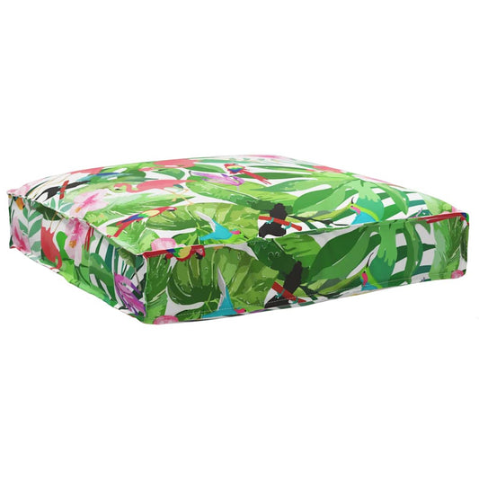 vidaXL Μαξιλάρι παλέτας για κάθισμα Floral Πολύχρωμο 80 x 80 x 12 cm