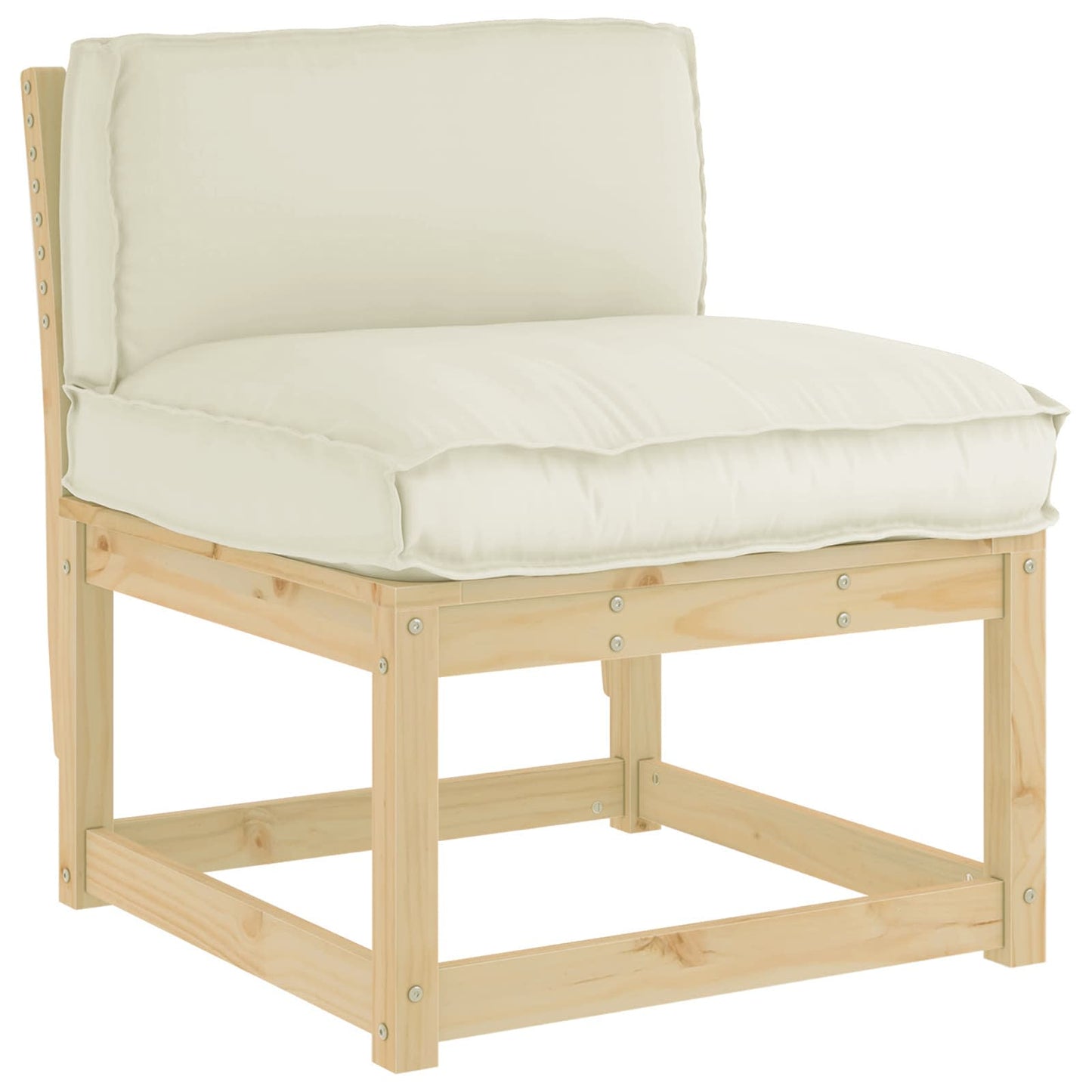 vidaXL Μαξιλάρι Κρεμ 80 x 40 x 12 cm Ύφασμα Όξφορντ