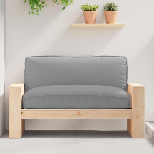 vidaXL Μαξιλάρι παλέτας για κάθισμα Γκρι 120 x 80 x 12 cm
