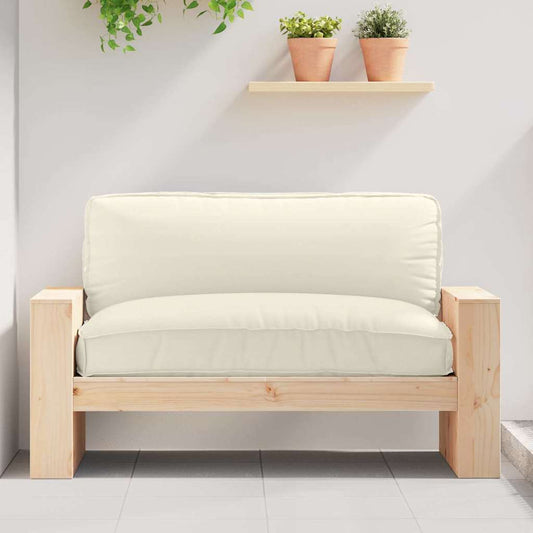 vidaXL Μαξιλάρι παλέτας για κάθισμα Κρεμ 120 x 80 x 12 cm