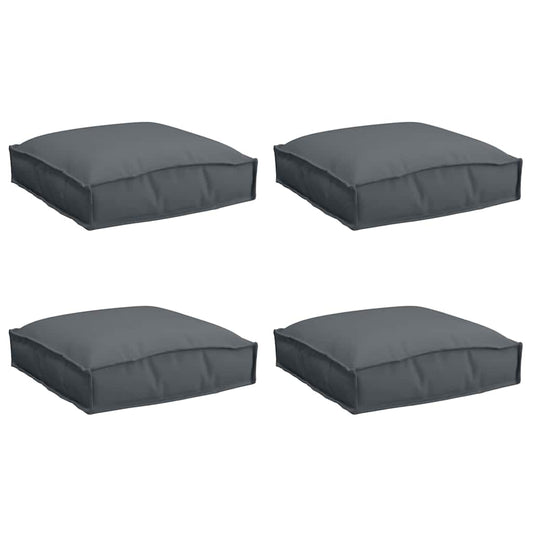 vidaXL Μαξιλάρι παλέτας για κάθισμα 4 pcs Ανθρακί 40 x 40 x 8 εκ.