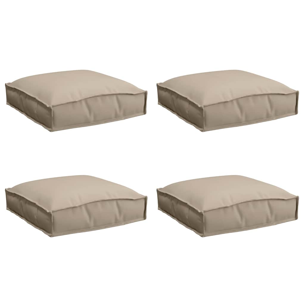 vidaXL Μαξιλάρι παλέτας για κάθισμα 4 pcs Taupe 40 x 40 x 8 εκ.