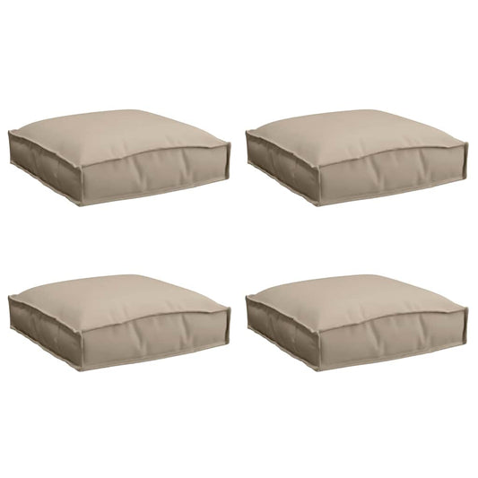 vidaXL Μαξιλάρι παλέτας για κάθισμα 4 pcs Taupe 40 x 40 x 8 εκ.