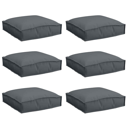 vidaXL Μαξιλάρι παλέτας για κάθισμα 6 pcs Ανθρακί 40 x 40 x 8 εκ.