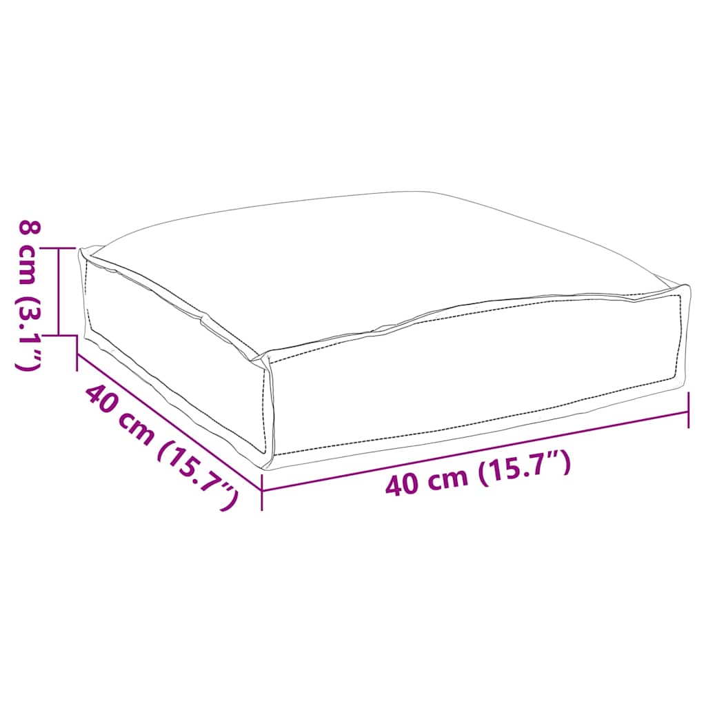 vidaXL Μαξιλάρι 6 pcs Ύφασμα Όξφορντ Πολύχρωμο 40 x 40 x 8 εκ.