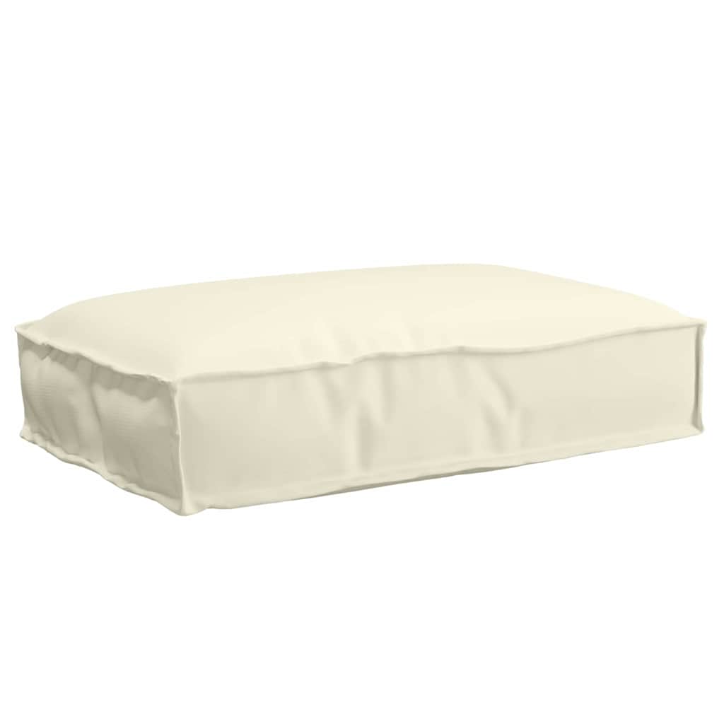 vidaXL Μαξιλάρι Ύφασμα Όξφορντ Κρεμ 60 x 40 x 8 εκ.