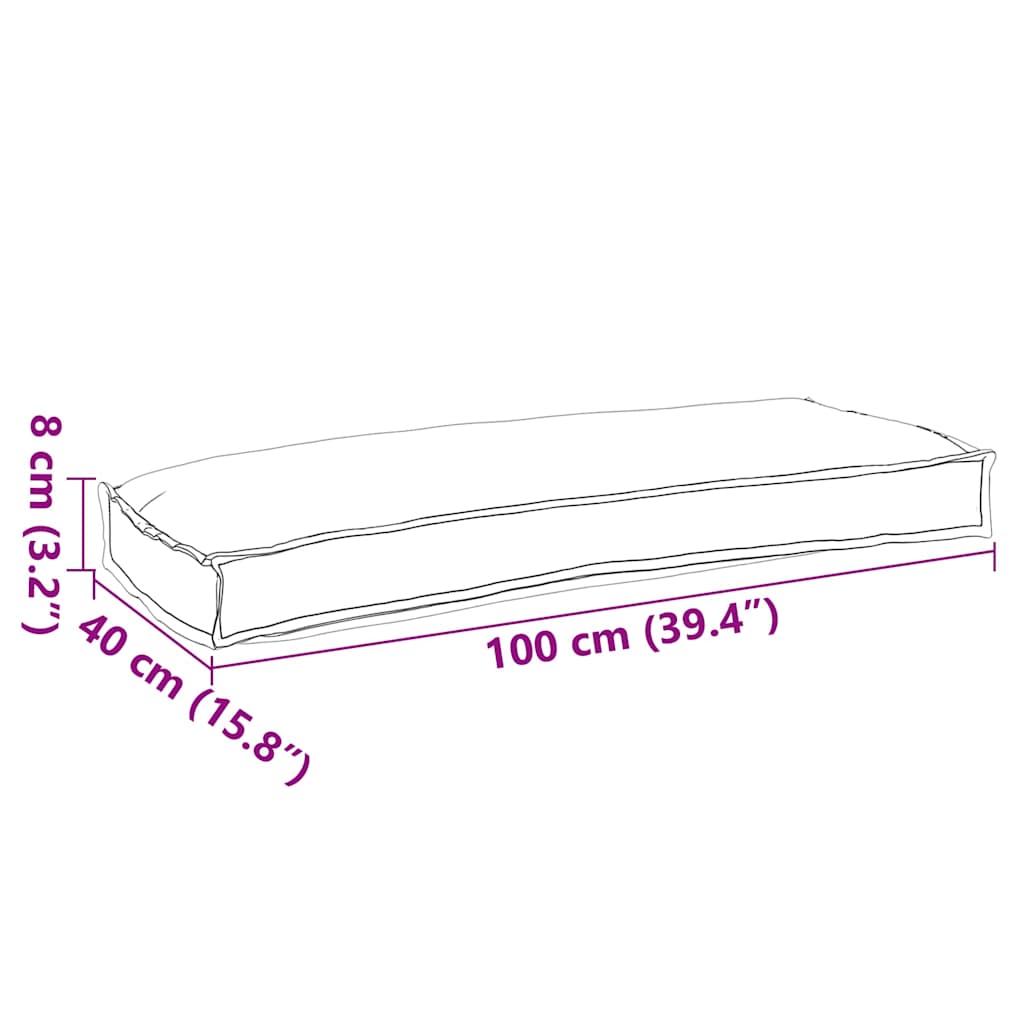 vidaXL Μαξιλάρι Φύλλο Σχέδιο Φύλλου 100 x 40 x 8 εκ Ύφασμα Όξφορντ