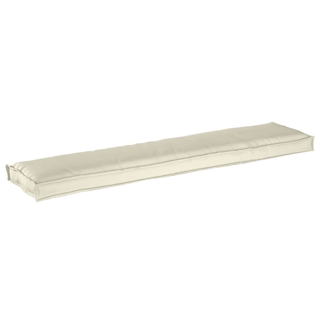 vidaXL Μαξιλάρι παλέτας Κρεμ 180 x 40 x 8 εκ. Ύφασμα Όξφορντ