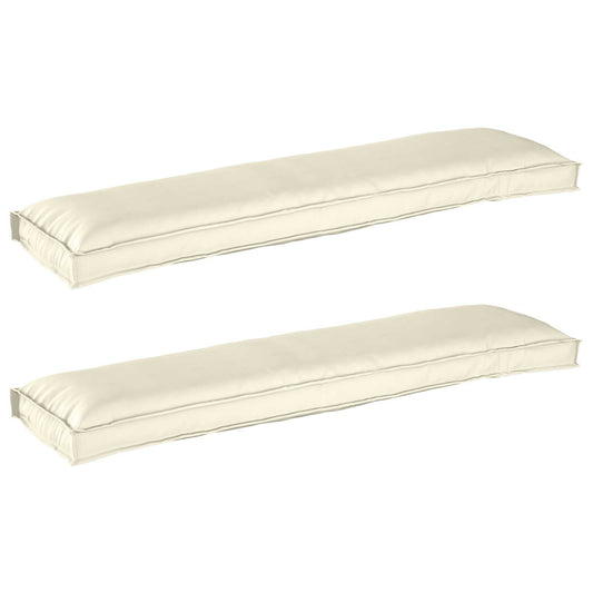 vidaXL Σετ Μαξιλαριών Πάγου 2 pcs Κρεμ 150 x 40 x 8 εκ.