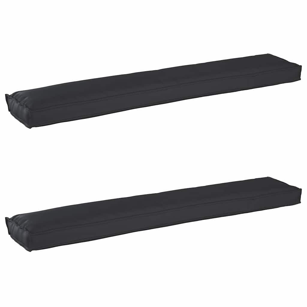 vidaXL Σετ Μαξιλαριών Πάγου 2 pcs Μαύρο 200 x 40 x 8 εκ.