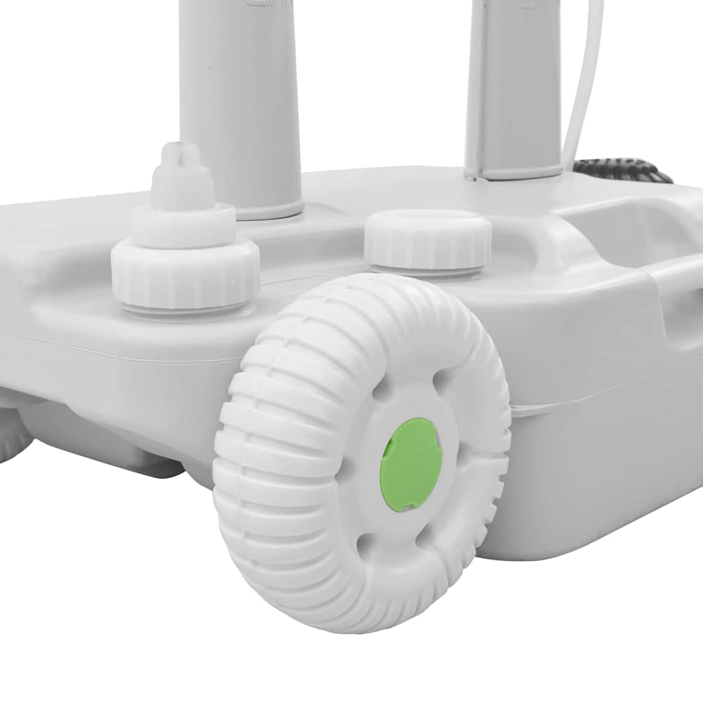 vidaXL Στάντ Χειροκίνητου Πλυσίματος για Κάμπινγκ με Ρόδες 30L - Γκρι