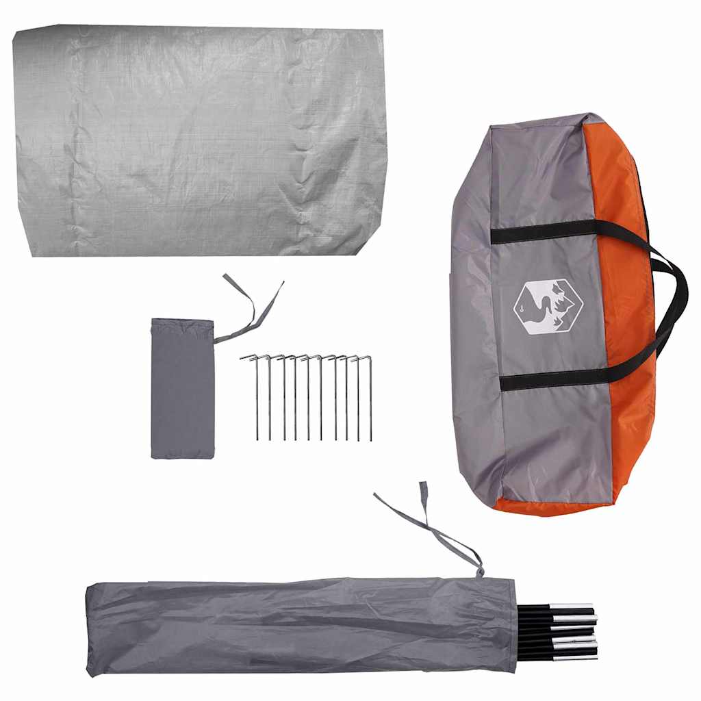 vidaXL Σκηνή αποθήκευσης ποδηλάτων με στέγη Γκρι και Πορτοκαλί