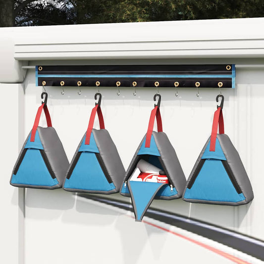 vidaXL Τσάντα Αποθήκευσης Γκρι, Μπλε, Κόκκινο 24 x 16 x 24 εκ. Οξφόρδη