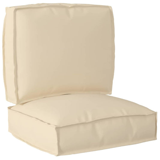 vidaXL Σετ Μαξιλαριών Πάγου 2 pcs Μπεζ 50 x 50 x 12 cm Ύφασμα Oxford