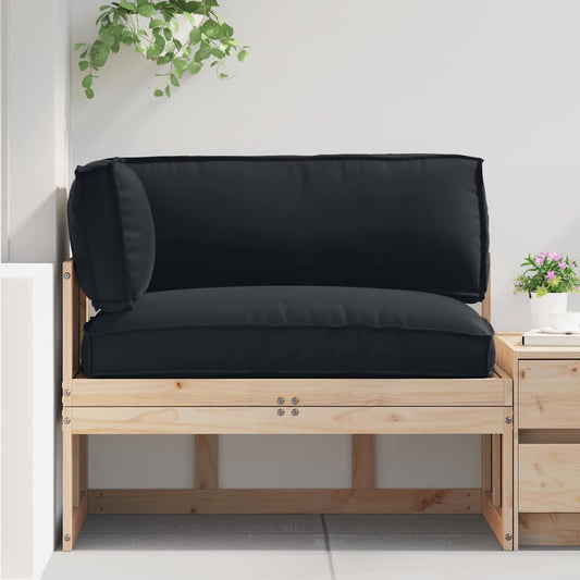 vidaXL Σετ Μαξιλαριών Πάγου 3 pcs Μαύρο 120 x 80 x 12 cm Ύφασμα Oxford