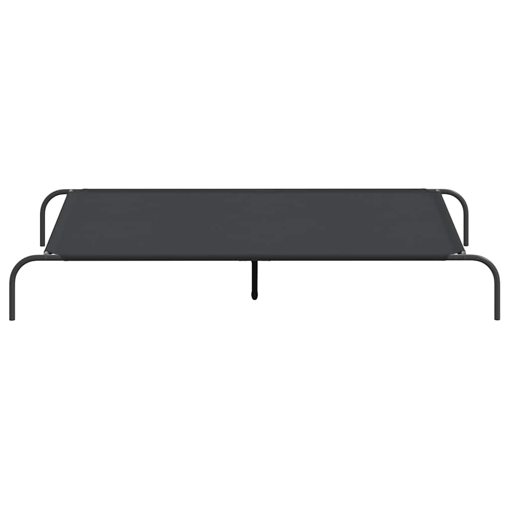 vidaXL Ανυψωμένο κρεβάτι σκύλου μαύρο 150x90x20 cm ύφασμα Οξφόρδης
