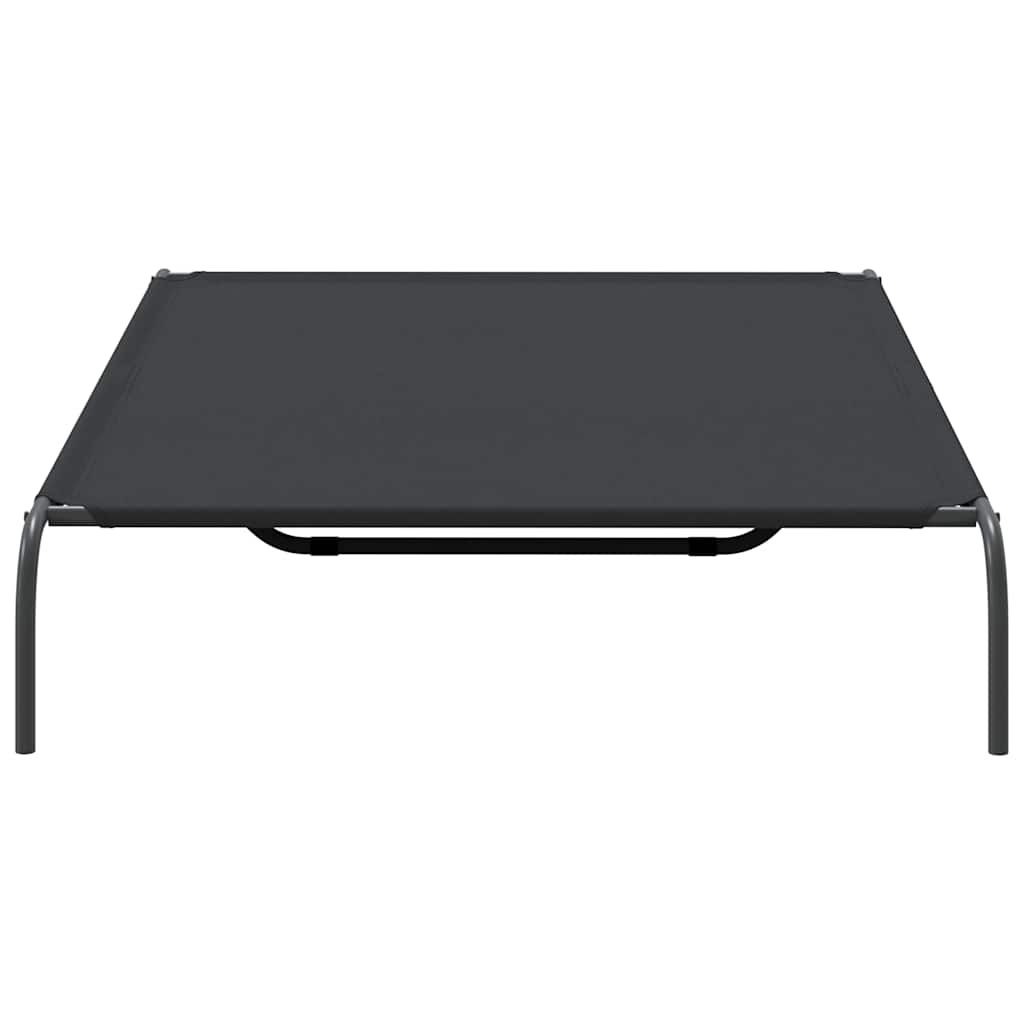 vidaXL Ανυψωμένο κρεβάτι σκύλου μαύρο 150x90x20 cm ύφασμα Οξφόρδης