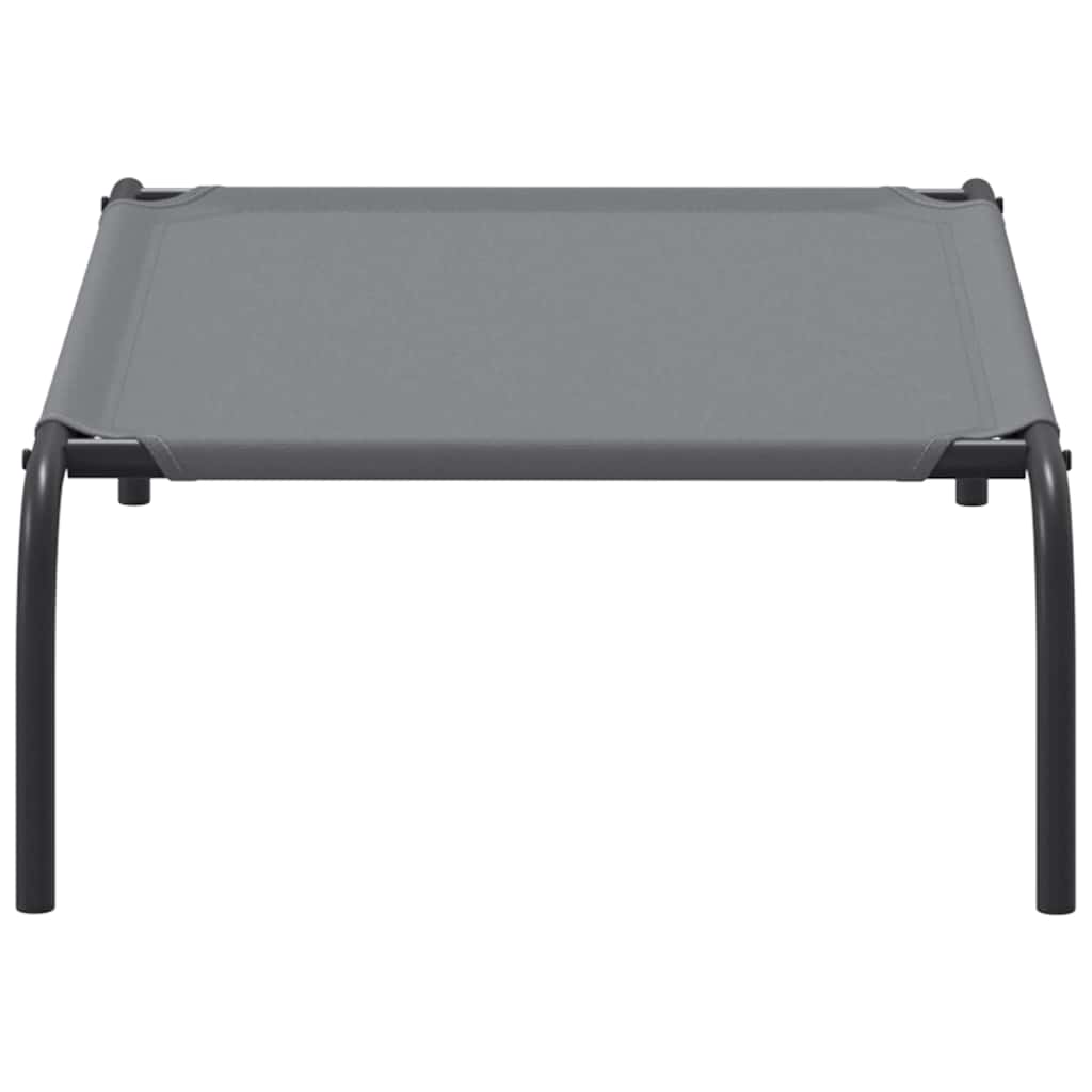 vidaXL Ανυψωμένο κρεβάτι σκύλου γκρι 90x50x20 cm ύφασμα Οξφόρδης