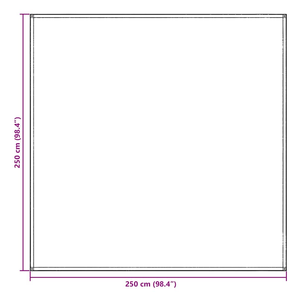 vidaXL Χαλκάκι Σκηνής Μπλε και Γκρι 250 x 250 cm Πολυαιθυλένιο