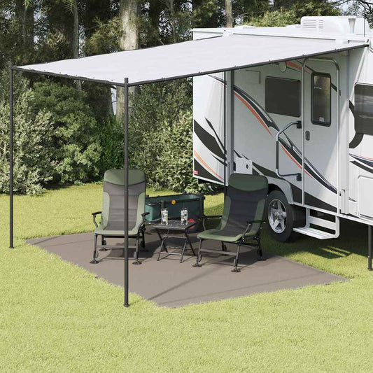 vidaXL Χαλκάκι Σκηνής Ανοιχτό γκρι 250 x 400 cm Πολυαιθυλένιο