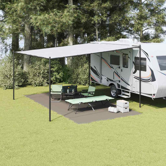 vidaXL Χαλκάκι Σκηνής Ανοιχτό γκρι 600 x 300 εκ Πολυαιθυλένιο