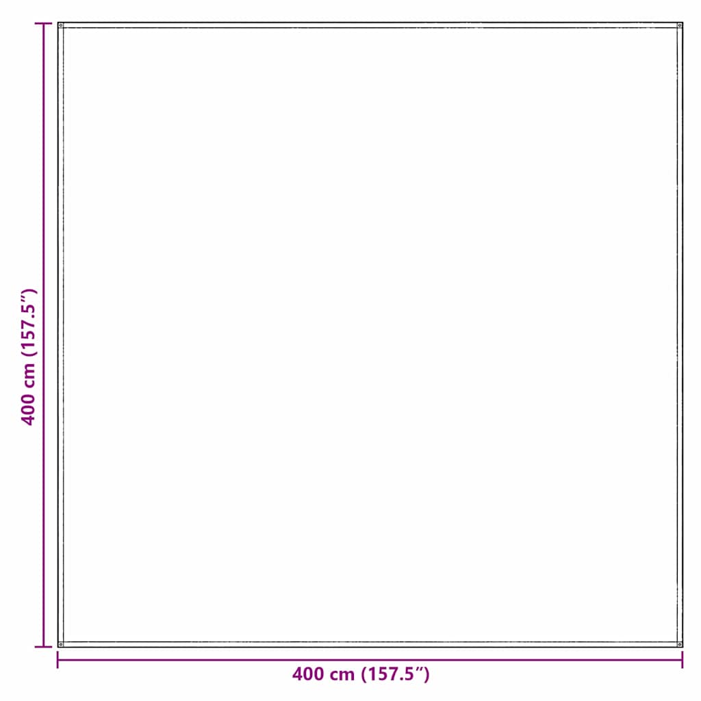 vidaXL Χαλκάκι Σκηνής Ανοιχτό γκρι 400 x 400 cm Πολυαιθυλένιο