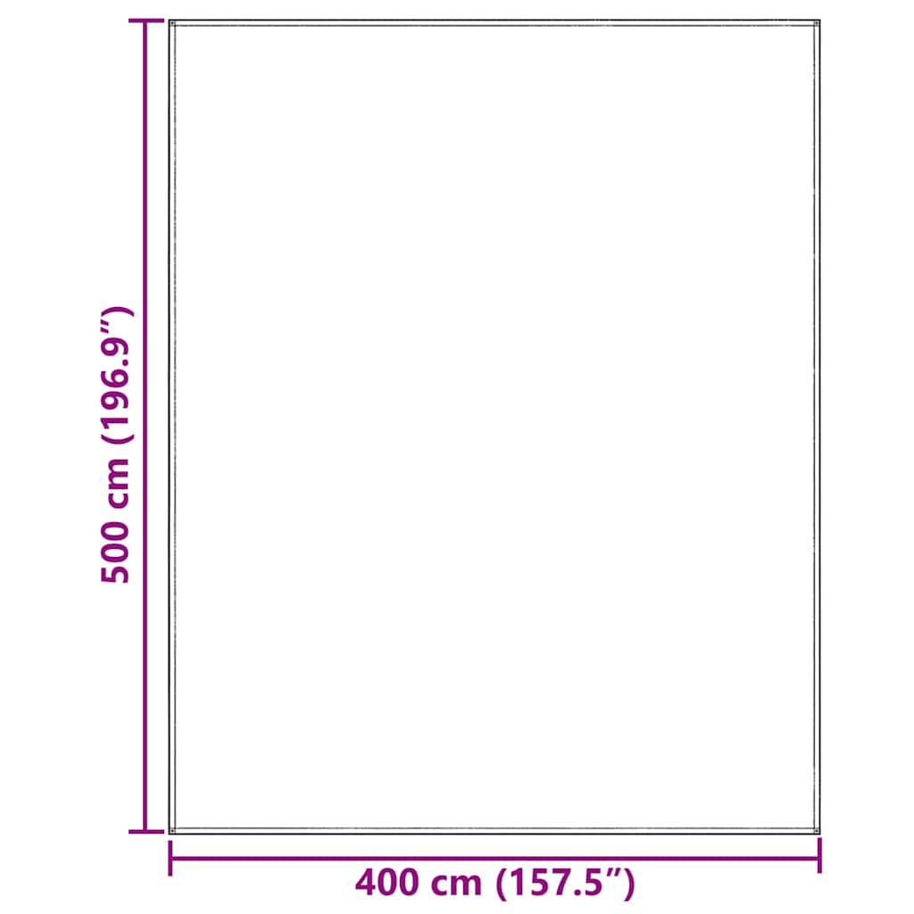 vidaXL Χαλκάκι Σκηνής Ανοιχτό γκρι 500 x 400 εκ. Πολυαιθυλένιο