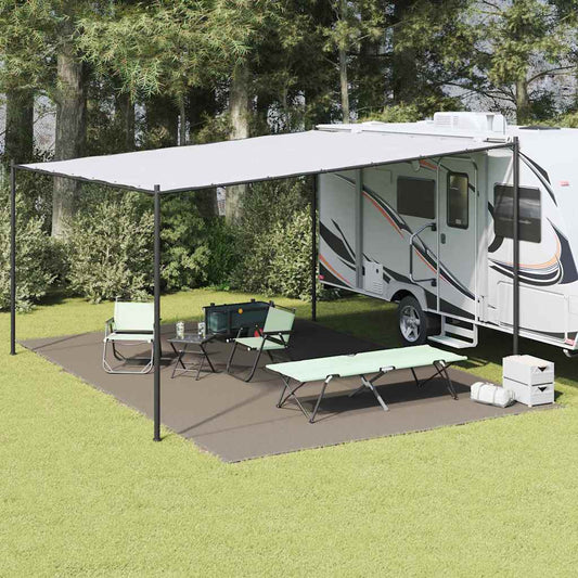 vidaXL Χαλκάκι Σκηνής Ανοιχτό γκρι 600 x 400 cm Πολυαιθυλένιο