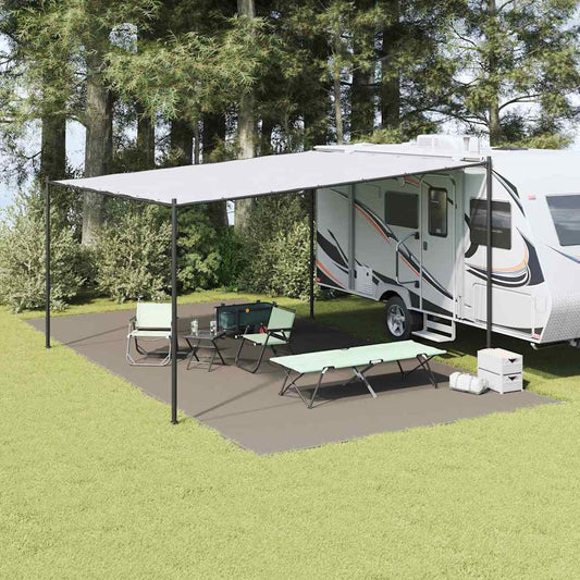 vidaXL Χαλκάκι Σκηνής Ανοιχτό γκρι 800 x 400 εκ. Πολυαιθυλένιο