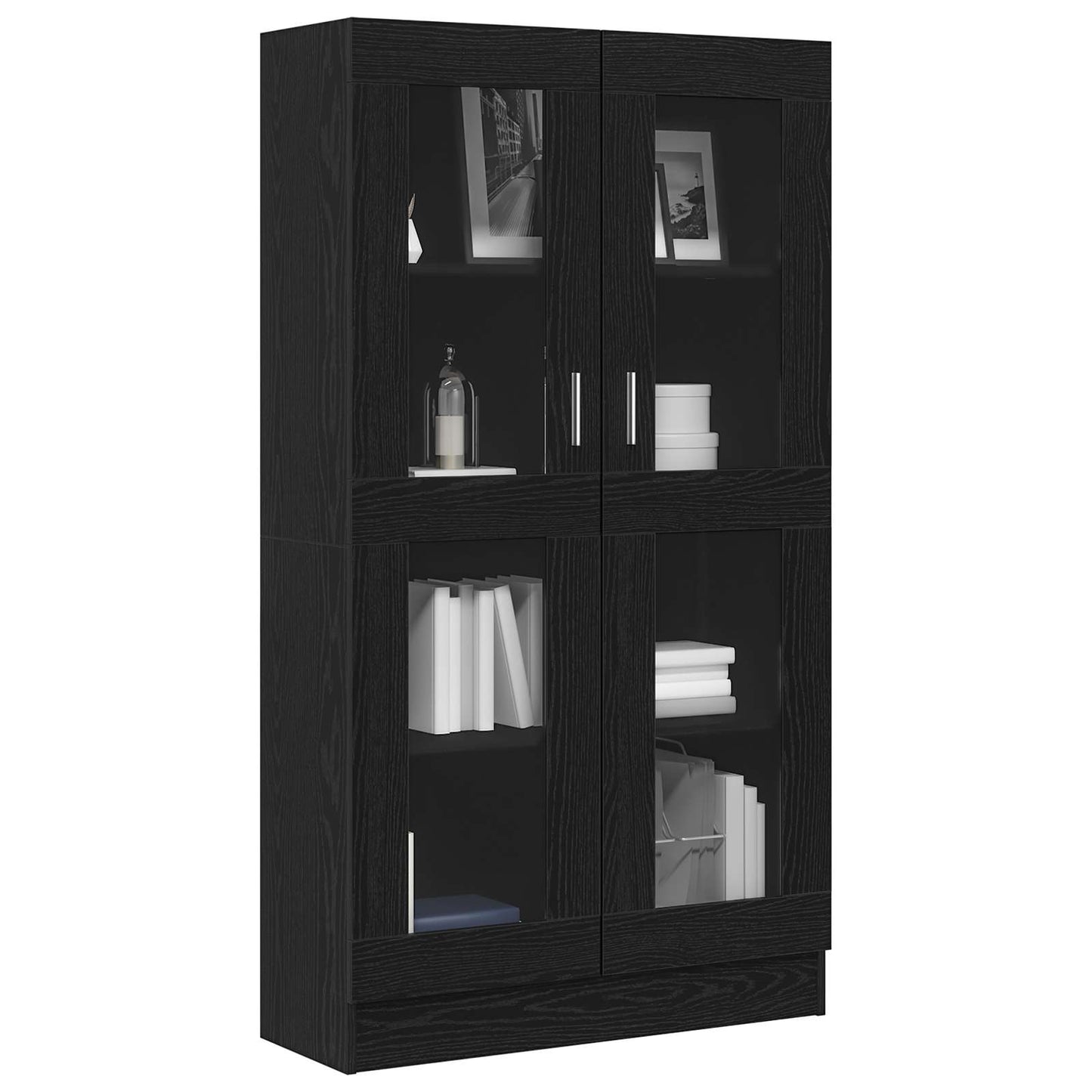 vidaXL Βιβλιοθήκη Μαύρη δρυς 82.5 x 30.5 x 150 cm Επεξεργασμένο ξύλο