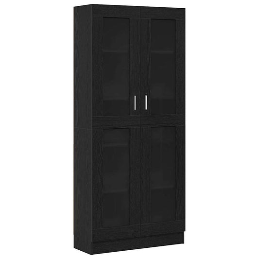 vidaXL Βιβλιοθήκη Μαύρη δρυς 82.5 x 30.5 x 185 cm Επεξεργασμένο ξύλο