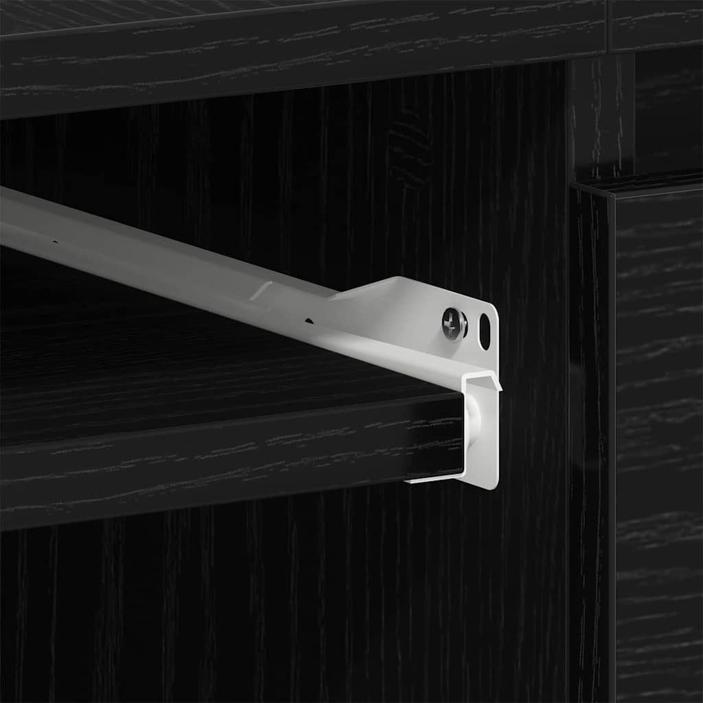 vidaXL Γραφείο Μαύρη δρυς 140 x 50 x 76 εκ. Επεξεργασμένο ξύλο