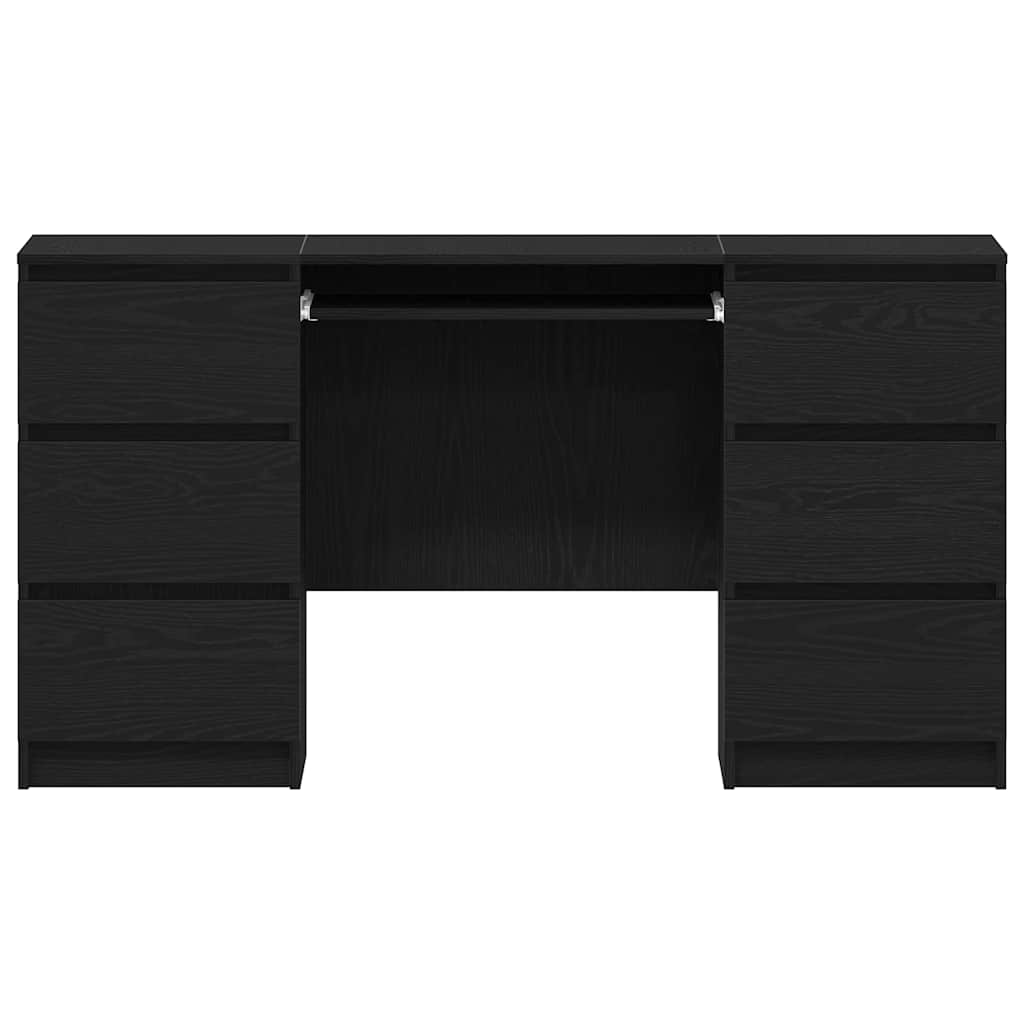 vidaXL Γραφείο Μαύρη δρυς 140 x 50 x 76 εκ. Επεξεργασμένο ξύλο