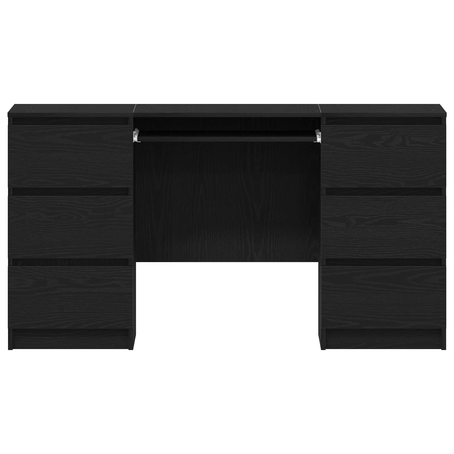 vidaXL Γραφείο Μαύρη δρυς 140 x 50 x 76 εκ. Επεξεργασμένο ξύλο