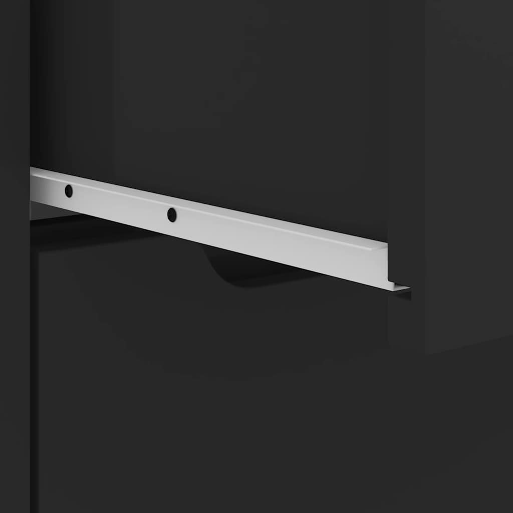 vidaXL Κομοδίνο "VISNES" Μαύρο 45x40x50 cm Κατασκευασμένο ξύλο