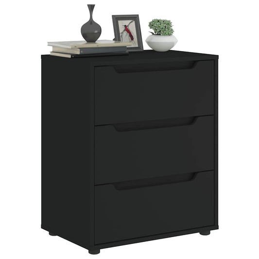 vidaXL Sideboard "VISNES" Μαύρο 60x40x73 cm Ξύλο μηχανής