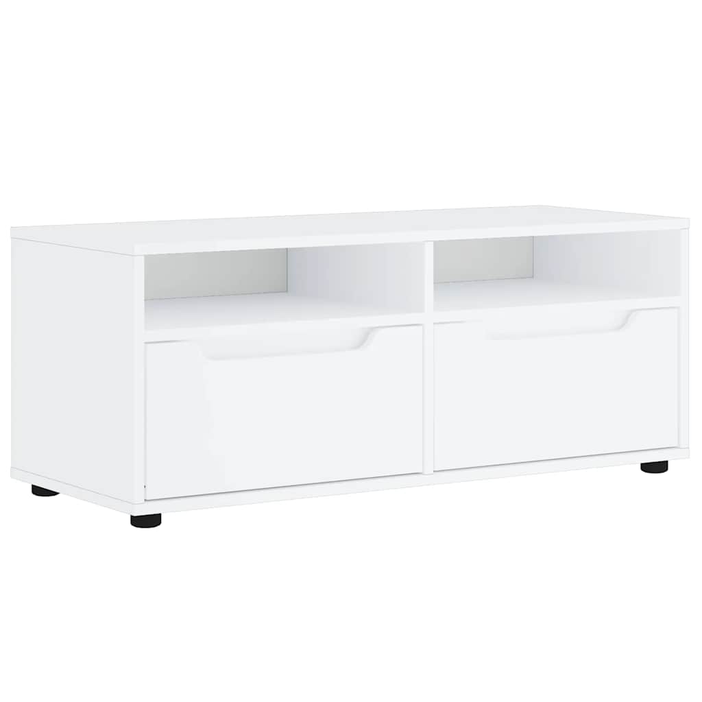 vidaXL Έπιπλο Τηλεόρασης VISNES Λευκό 100x40x38 εκ. από Τεχνητό Ξύλο