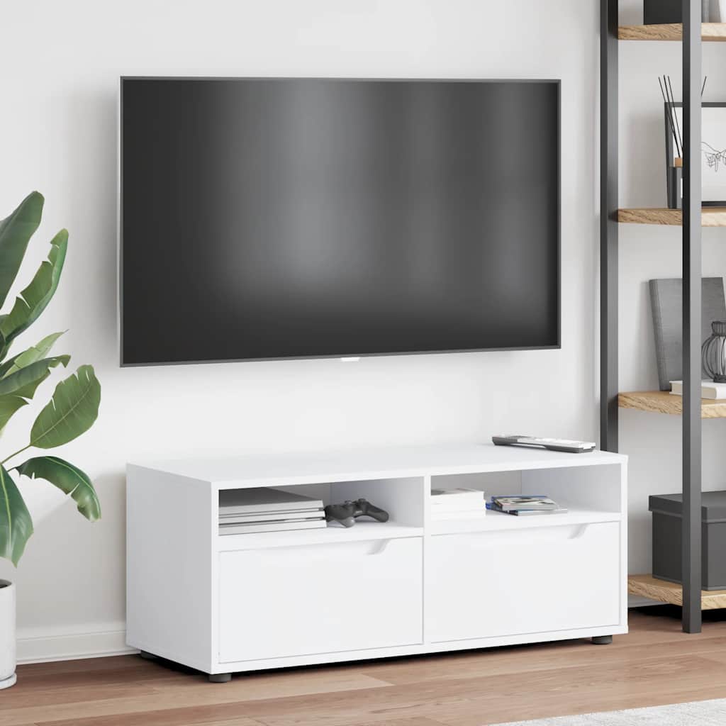 vidaXL Έπιπλο Τηλεόρασης VISNES Λευκό 100x40x38 εκ. από Τεχνητό Ξύλο