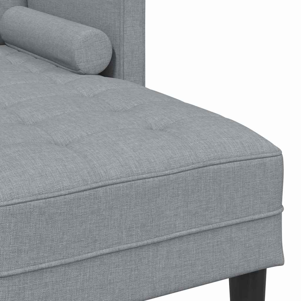 vidaXL Γωνιακός Καναπές 3-Θέσεων Ανοιχτό Γκρι 160 εκ. Υφασμάτινος