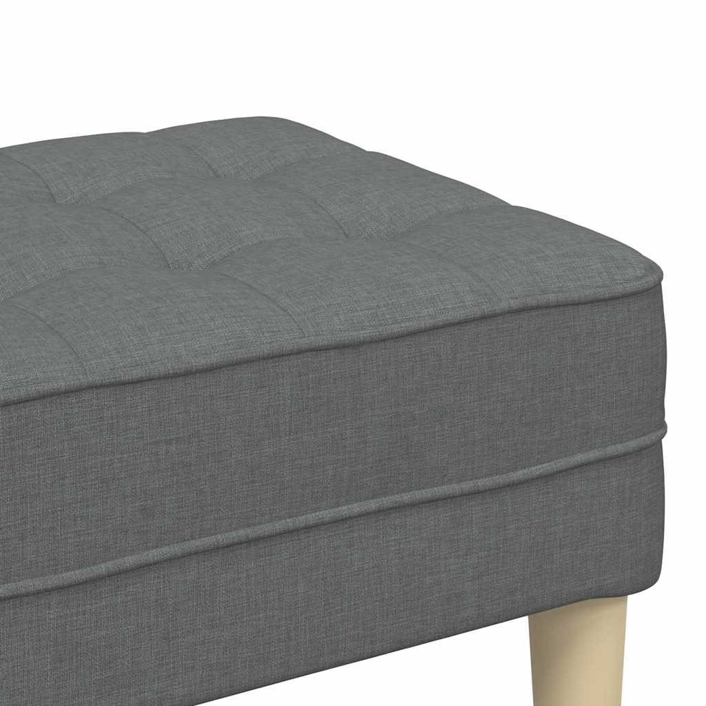 vidaXL παγκάκι με μαξιλάρι Σκούρο Γκρι 113 x 57 x 39 εκ. ύφασμα