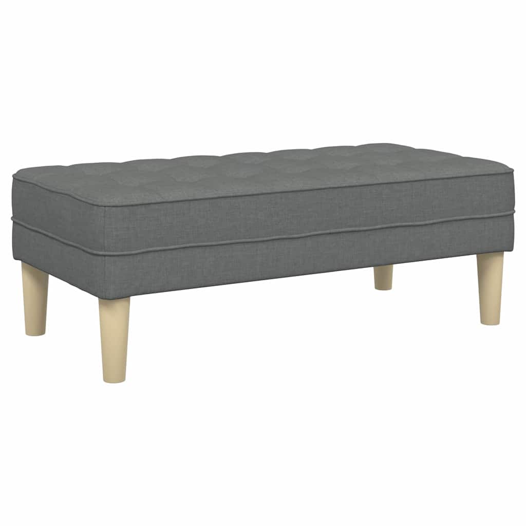 vidaXL παγκάκι με μαξιλάρι Σκούρο Γκρι 113 x 57 x 39 εκ. ύφασμα