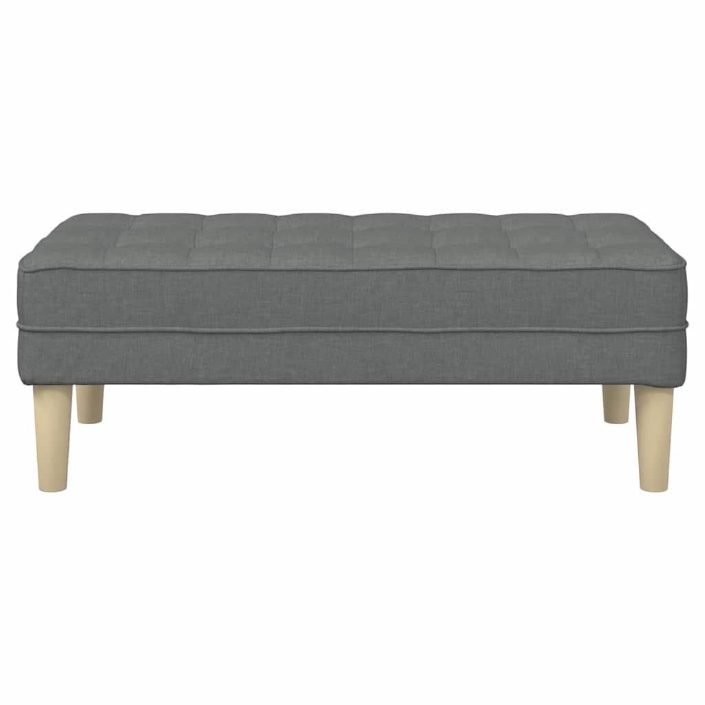 vidaXL παγκάκι με μαξιλάρι Σκούρο Γκρι 113 x 57 x 39 εκ. ύφασμα