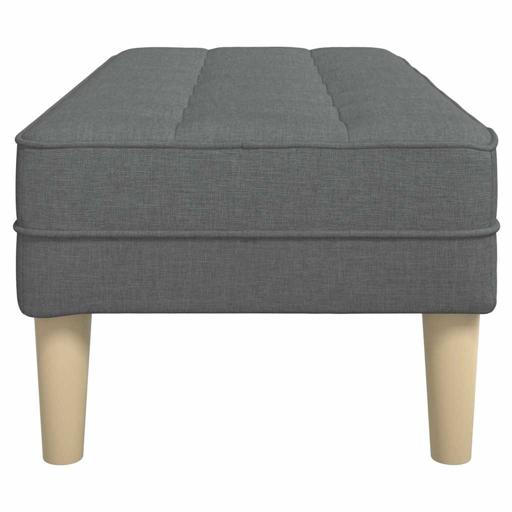 vidaXL παγκάκι με μαξιλάρι Σκούρο Γκρι 113 x 57 x 39 εκ. ύφασμα