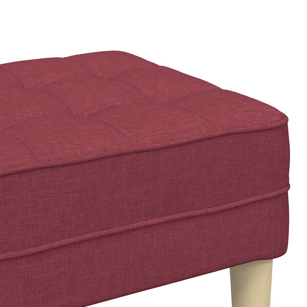 vidaXL παγκάκι με μαξιλάρι Κόκκινο 113 x 57 x 39 εκ. ύφασμα